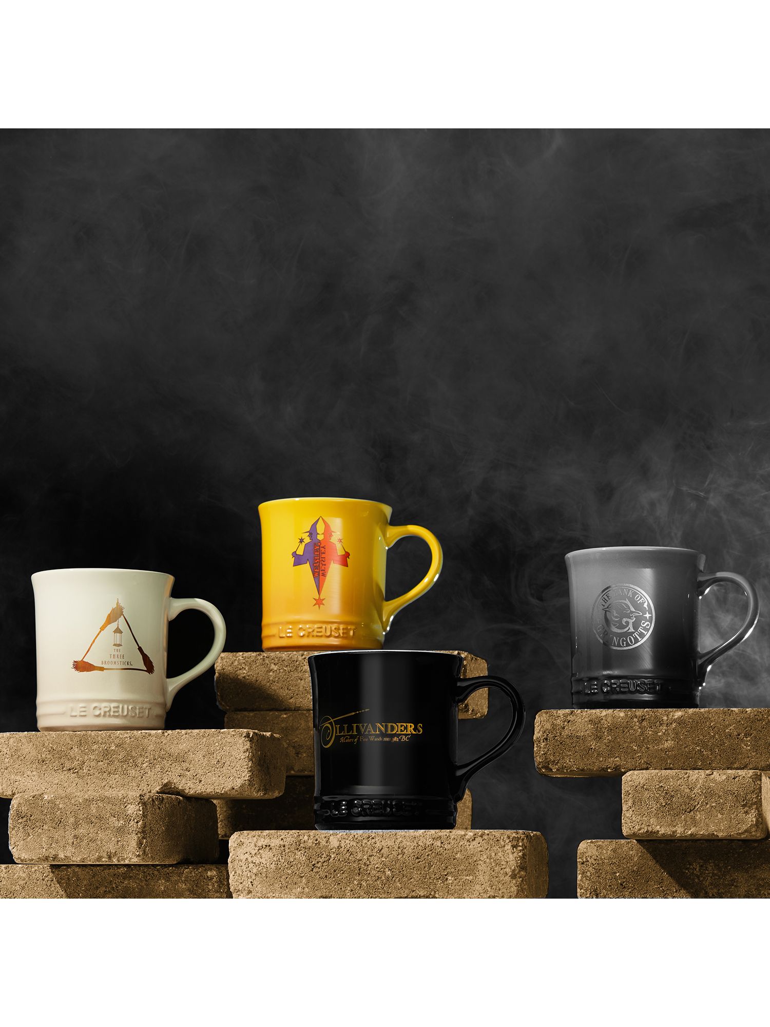 Reisbureau Billy Goat schoorsteen Le Creuset Stoneware Harry Potter Magical Mugs, Set of 4, 400ml, Assorted