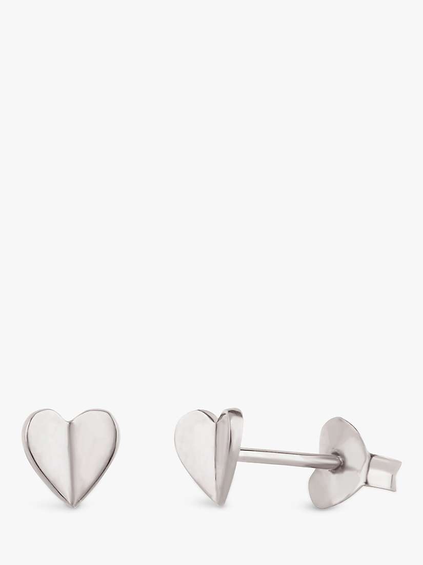 Buy Dinny Hall Bijou Folded Heart Stud Earrings Online at johnlewis.com