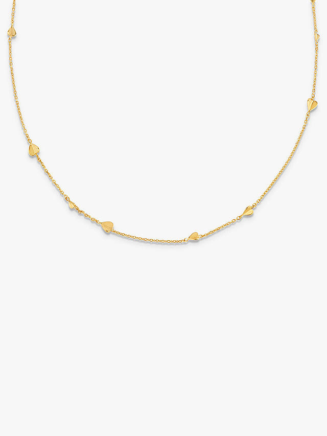 Dinny Hall Bijou Folded Heart Chain Necklace, Gold