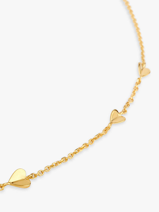 Dinny Hall Bijou Folded Heart Chain Necklace, Gold