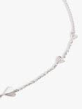 Dinny Hall Bijou Folded Heart Chain Necklace, Silver