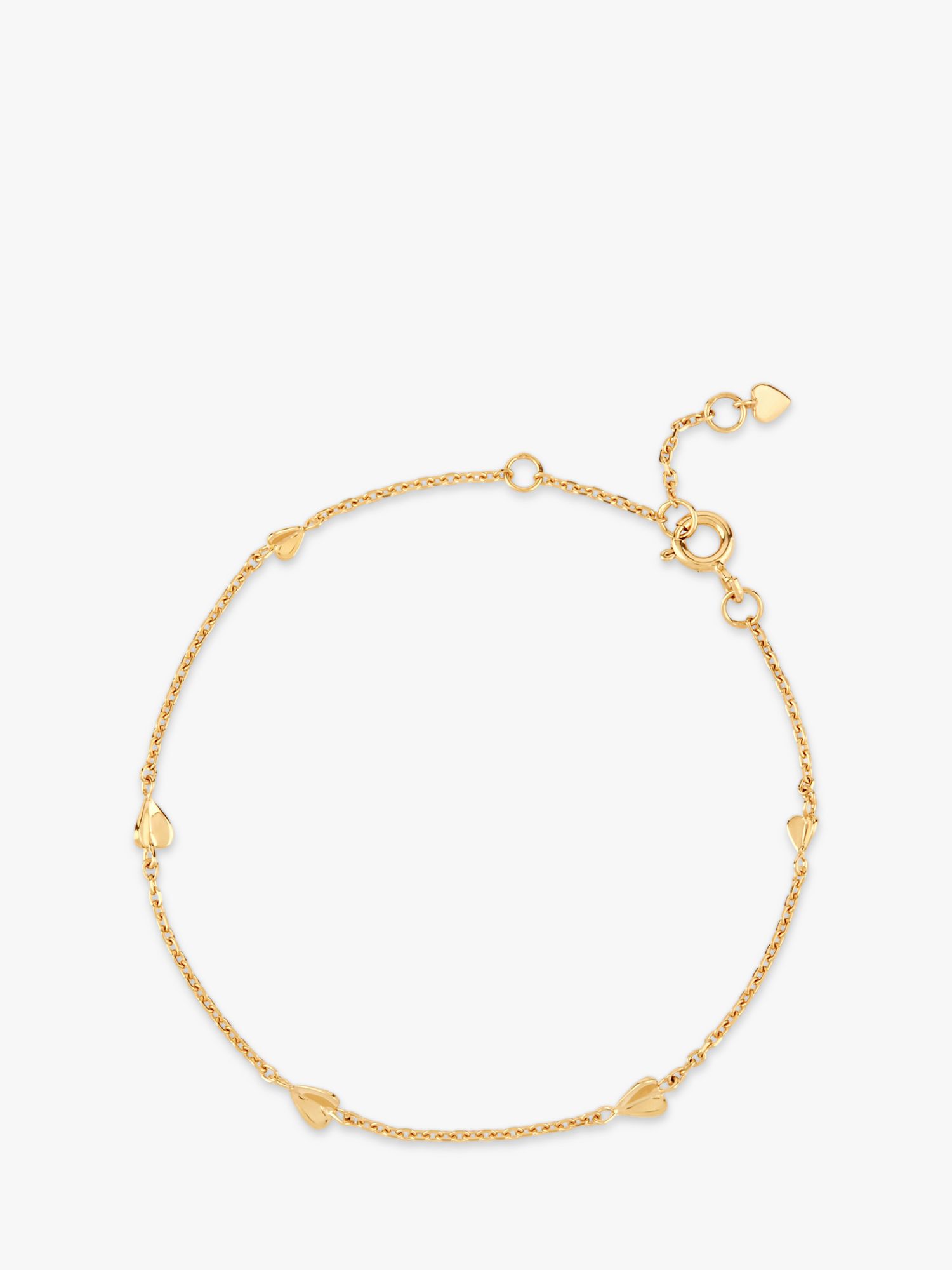 Dinny Hall Bijou Folded Heart Chain Bracelet, Gold at John Lewis & Partners