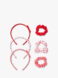 Small Stuff Kids' Hair Accessory Set, 6 Piece, Red