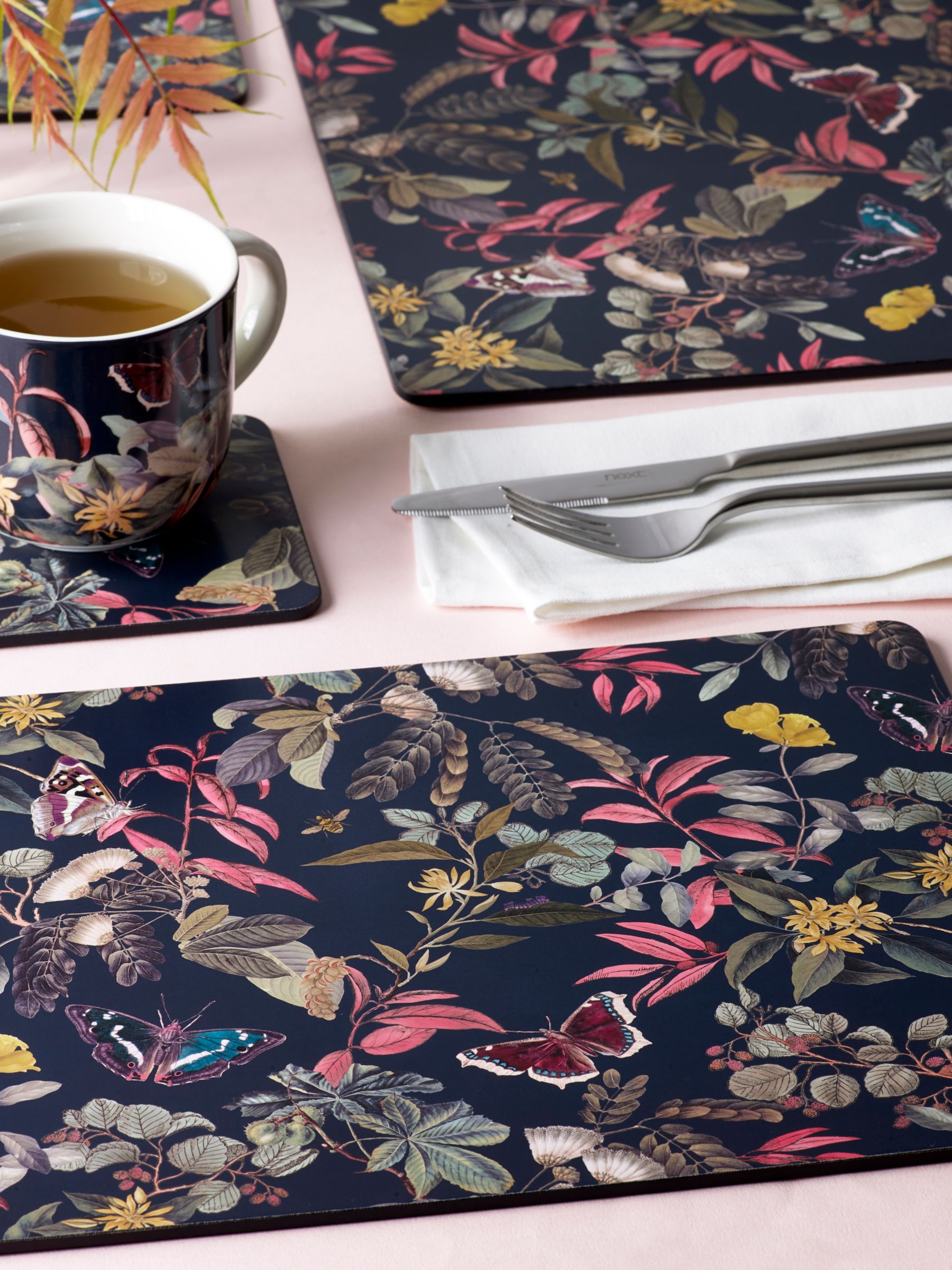 Royal Botanic Gardens, Kew Floral & Butterflies Cork-Backed Placemats ...