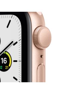 Apple Watch SE GPS, 40mm Gold Aluminium Case with Starlight Sport Band - Regular