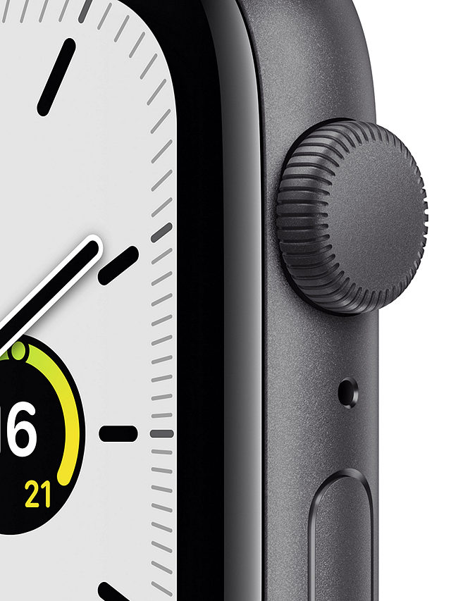 Apple Watch SE GPS, 44mm Space Grey Aluminium Case with Midnight Sport Band - Regular