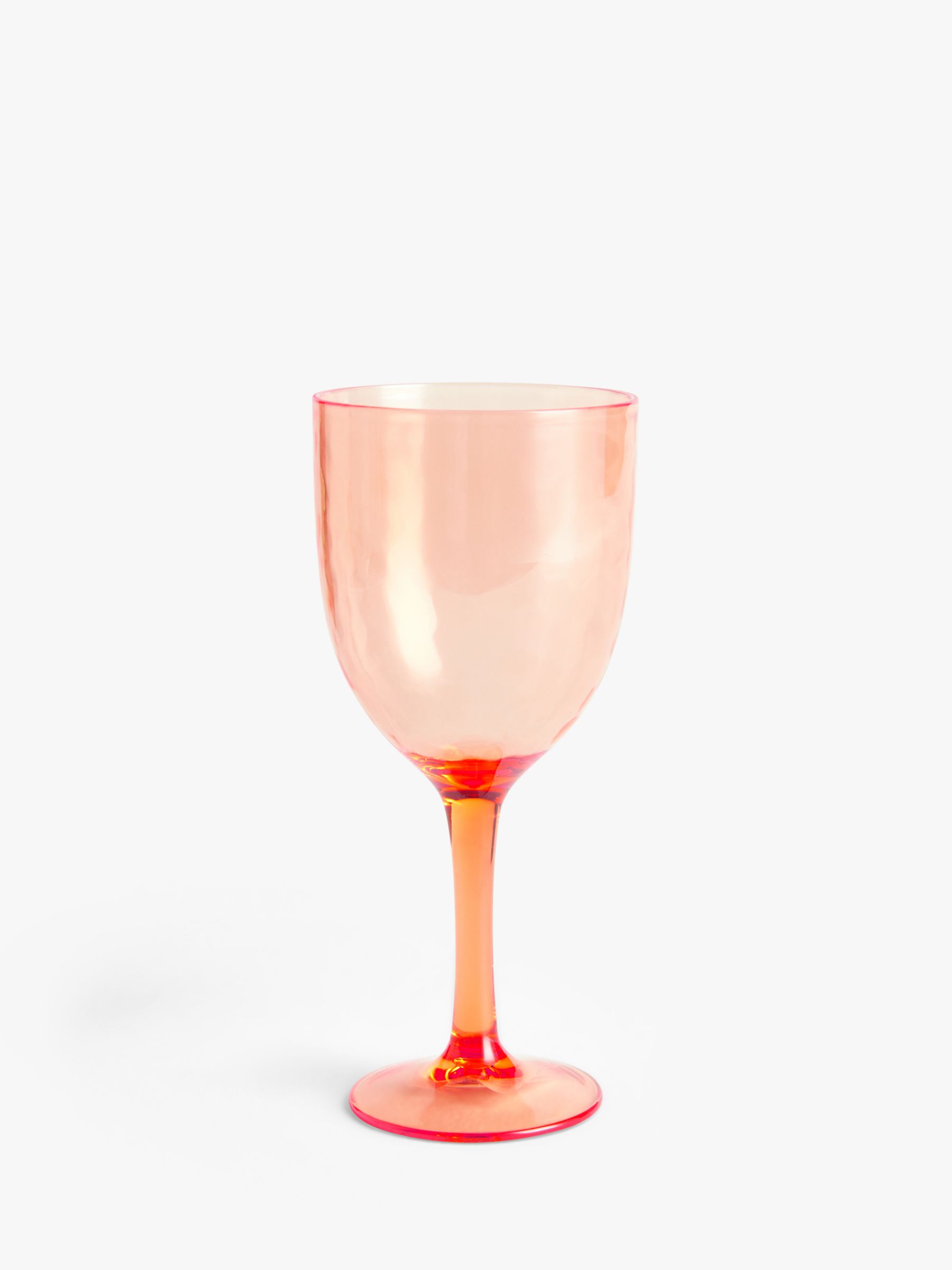 John Lewis & Partners Recycled-Effect Plastic Wine Glass, 440ml, Orange