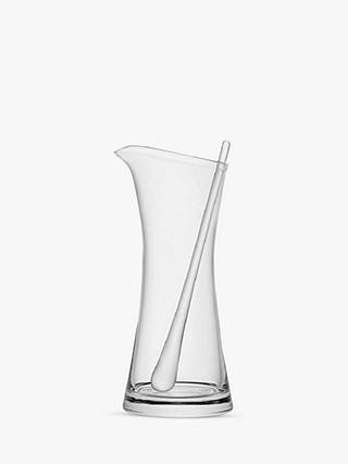 LSA International Bar Collection Glass Cocktail Jug & Stirrer, 1.2L, Clear