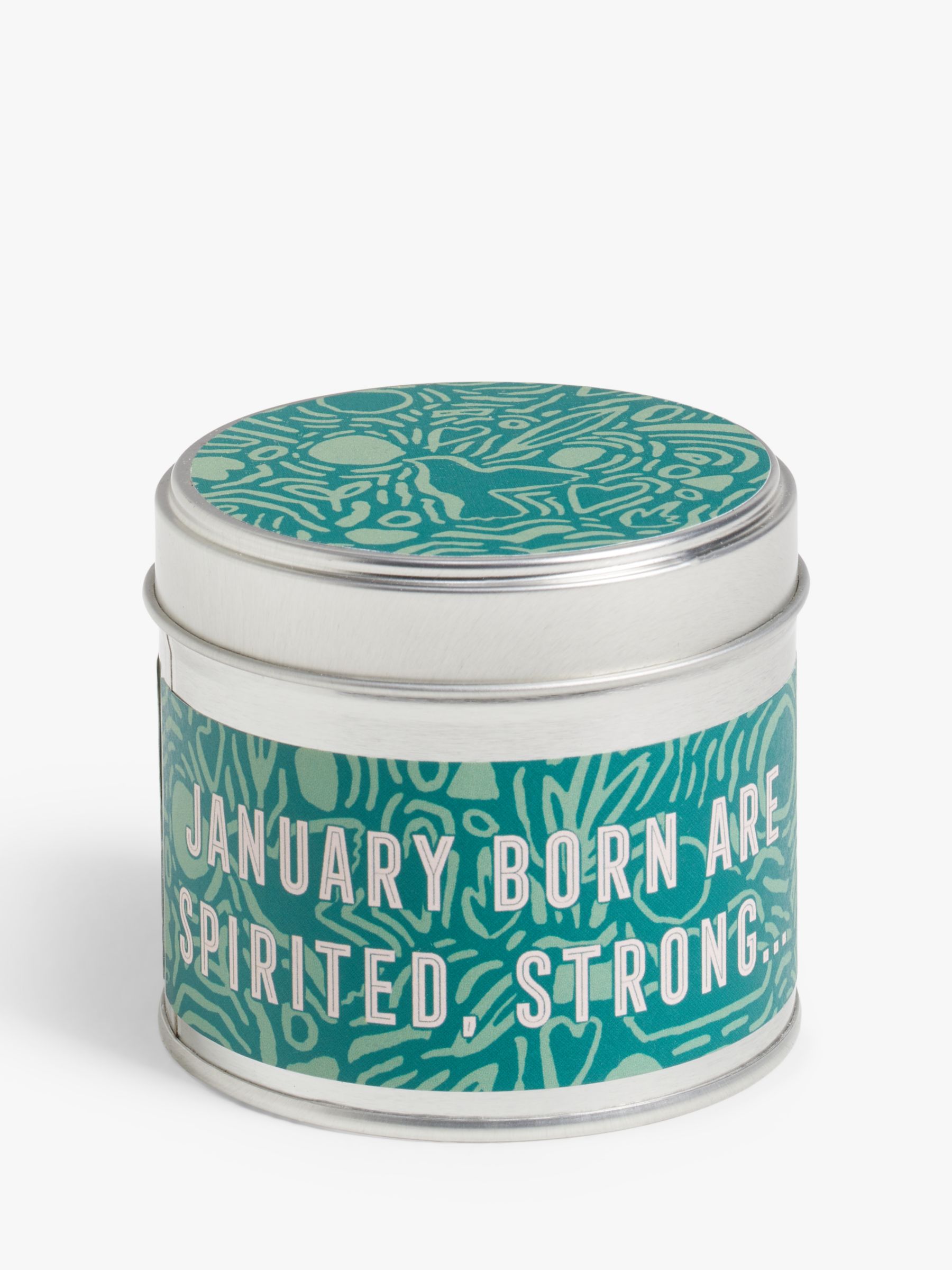 John Lewis Month Slogan Tin Candle