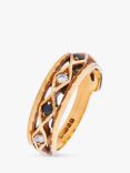 L & T Heirlooms 9ct Yellow Gold Second Hand Sapphire & Cubic Zirconia Band Ring, Gold