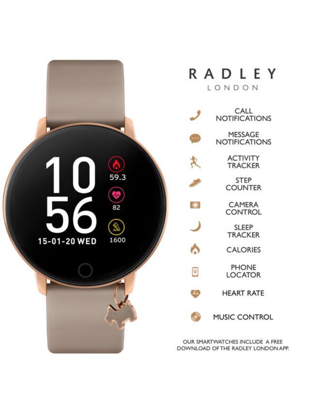 Radley Women s Series 5 Silicone Strap Smartwatch Expresso Black