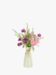 Floralsilk Artificial Sweet Pea in Ripple Ceramic Vase