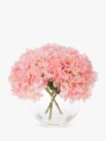 Floralsilk Artificial Pink Hydrangea in Vase