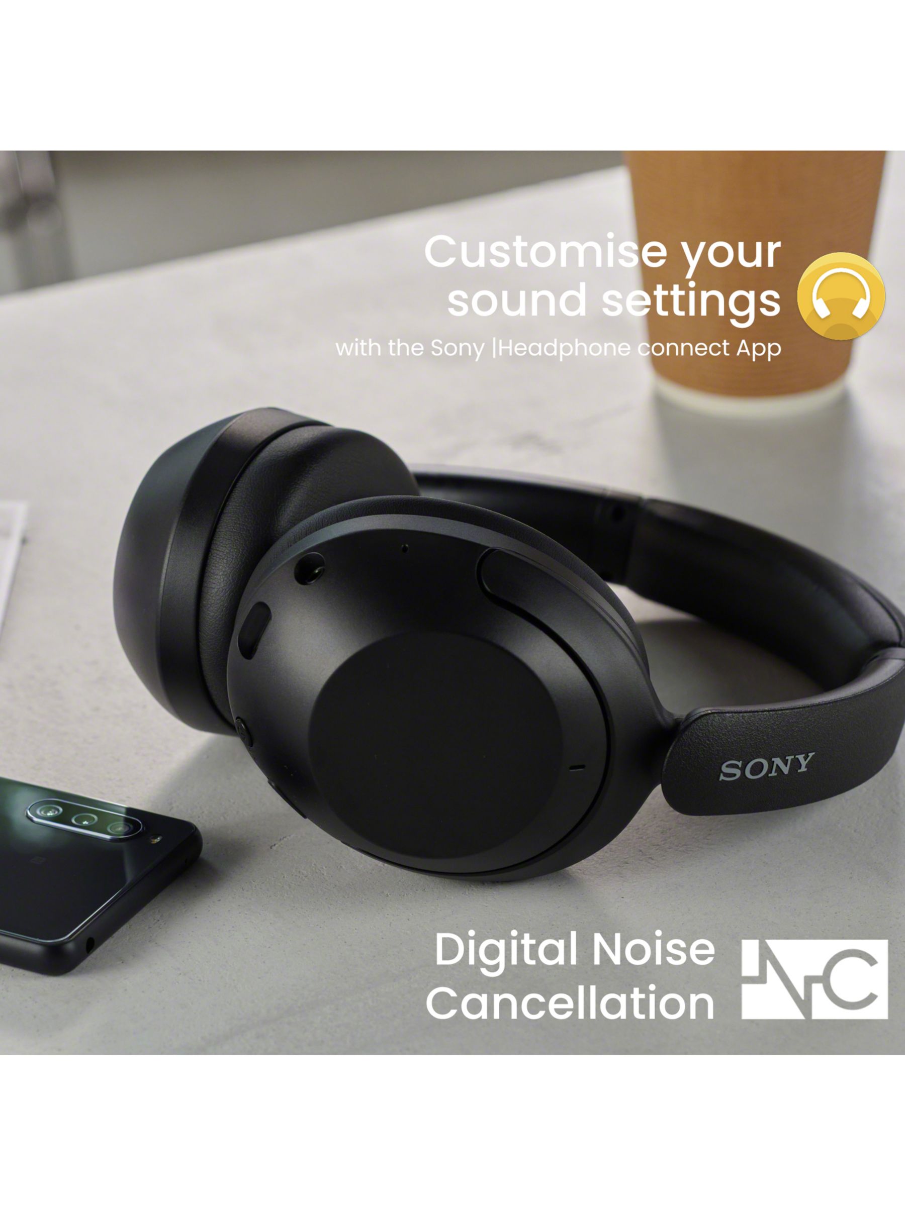 Sony WH-XB910N EXTRA BASS Active Noise Cancelling Wireless Bluetooth  Headphones - Black - Micro Center