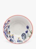 Joules Country Cottage Floral Stoneware Cereal Bowl, 16.5cm, White/Multi