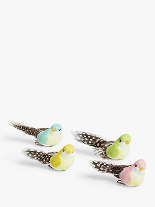 John Lewis Bird Clip On Decorations, Pack of 4