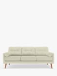 G Plan Vintage The Sixty Five Large 3 Seater Leather Sofa, Cambridge Chalk