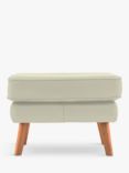 G Plan Vintage The Sixty Five Leather Footstool, Cambridge Chalk