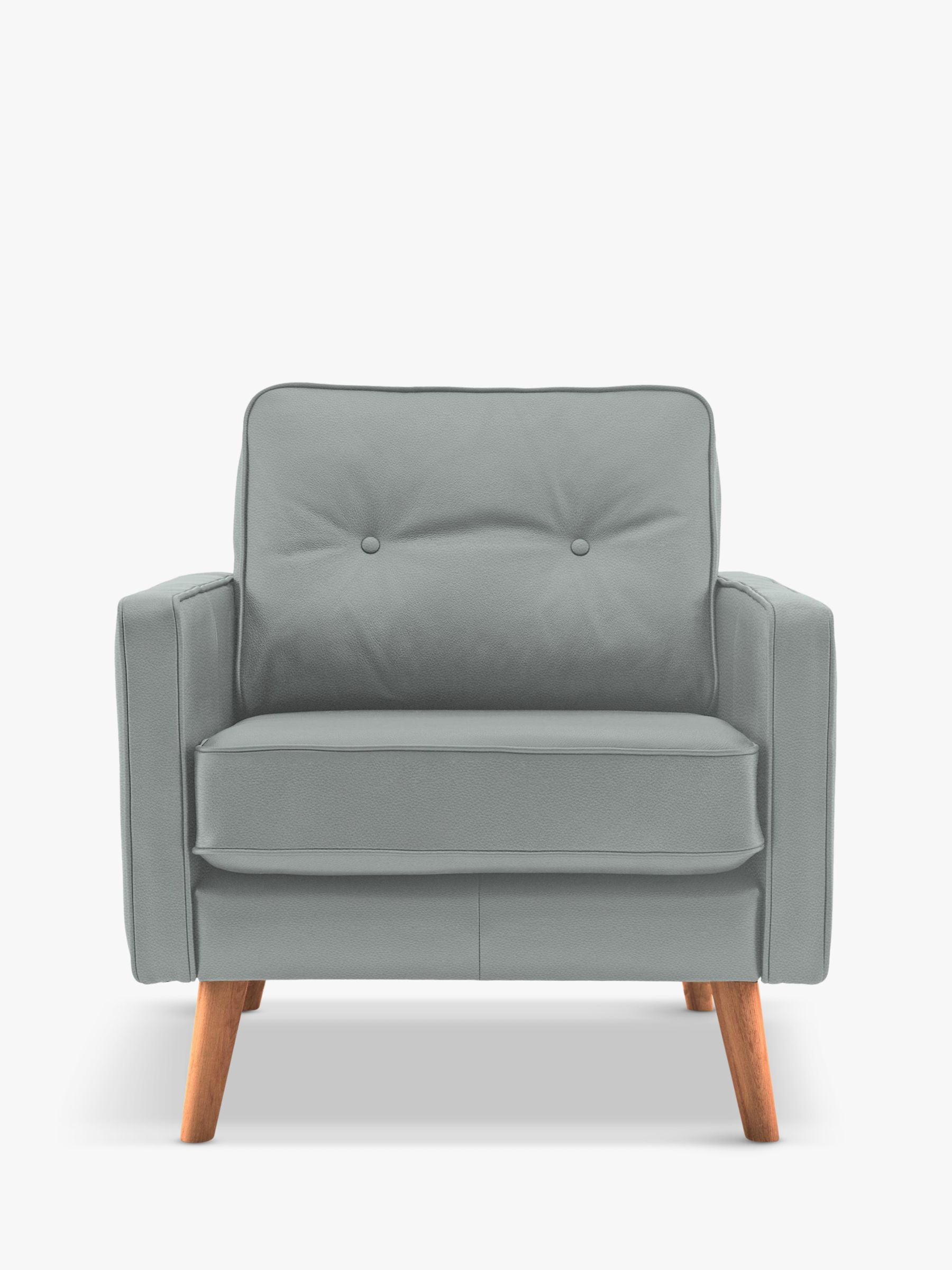 The Sixty Five Range, G Plan Vintage The Sixty Five Leather Armchair, Cambridge Grey