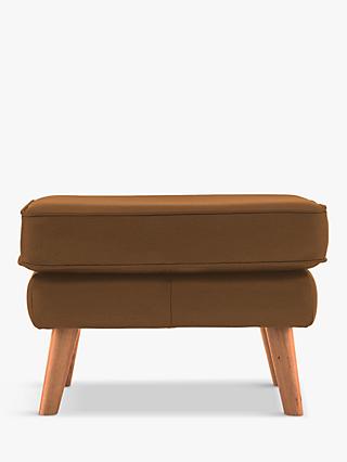 The Sixty Five Range, G Plan Vintage The Sixty Five Leather Footstool, Cambridge Tan