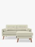 G Plan Vintage The Sixty Five RHF Medium 2 Seater Chaise End Leather Sofa, Cambridge Chalk