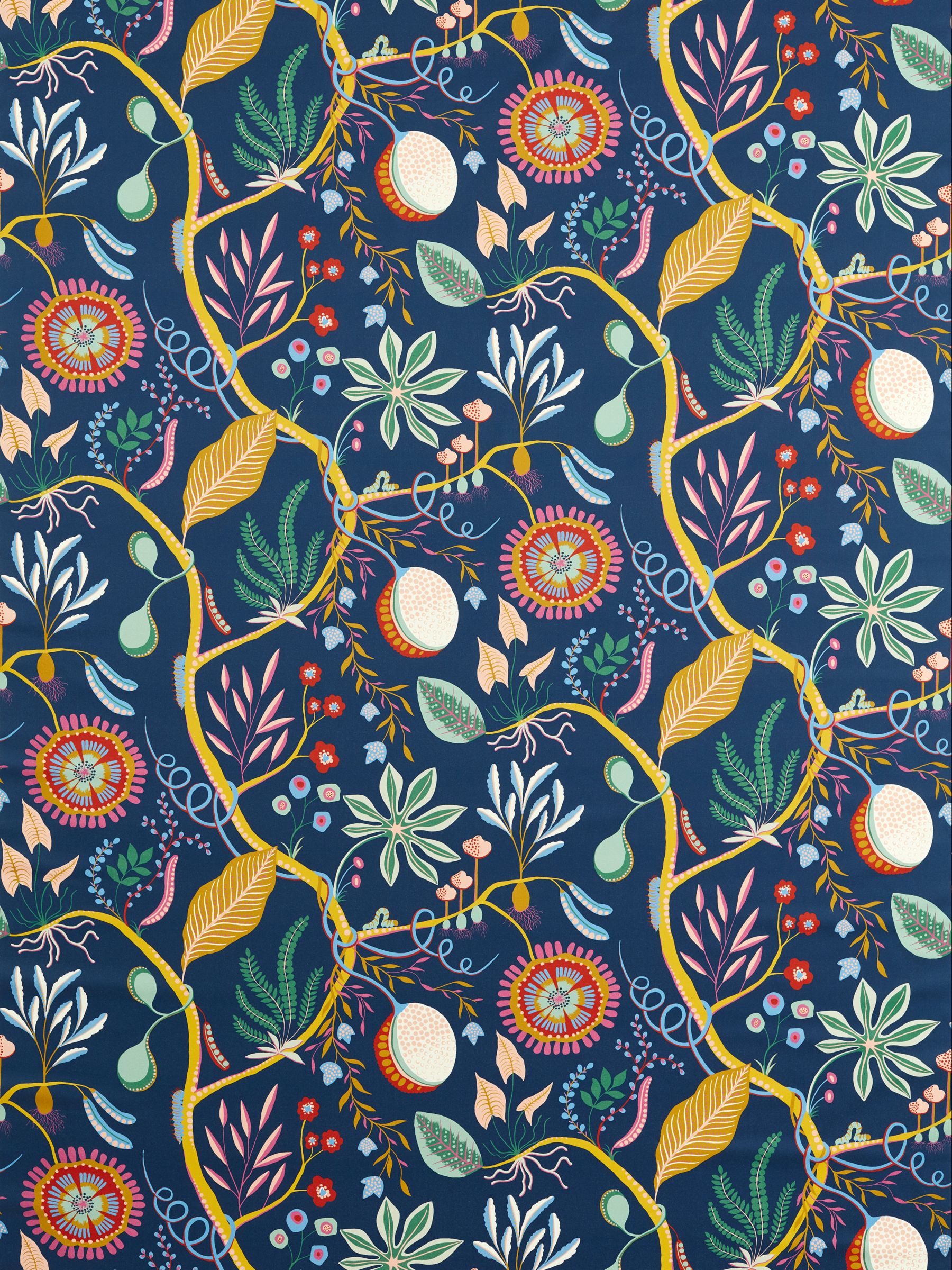 Scion Jackfruit and the Beanstalk Furnishing Fabric, Midnight