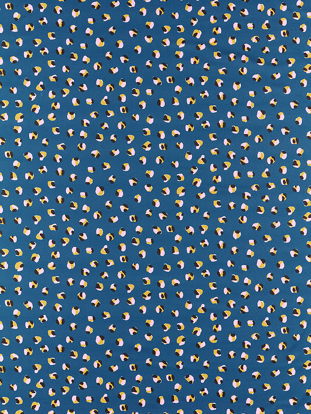 Scion Leopard Dots Furnishing Fabric, Denim/Milkshake