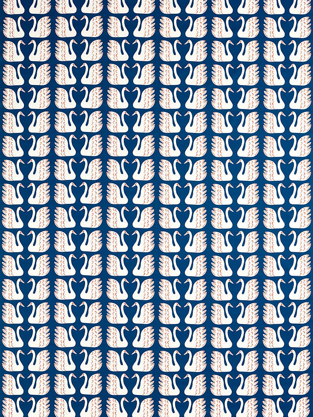 Scion Swim Swam Swan Furnishing Fabric, Denim