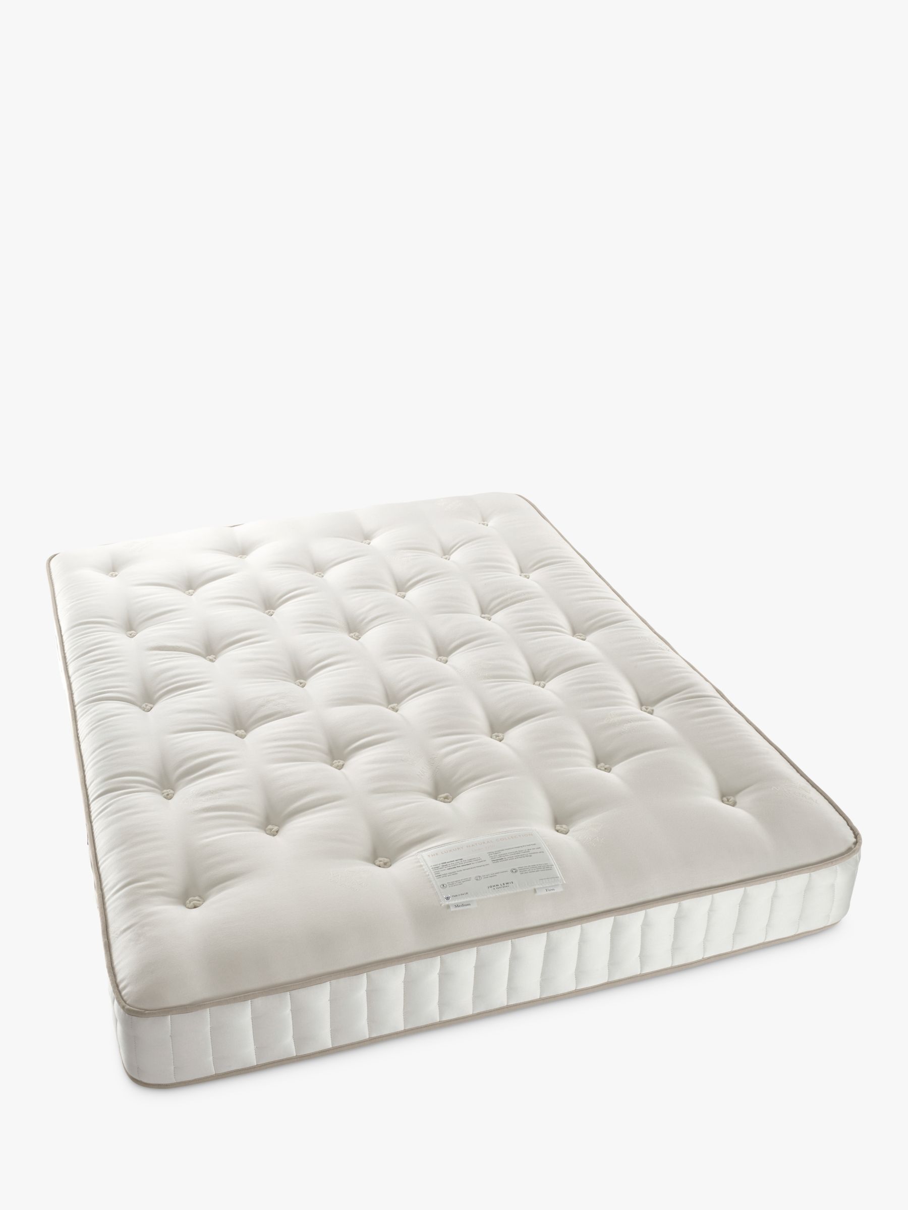Photo of John lewis luxury natural collection linen 3250 super king size regular tension pocket spring mattress
