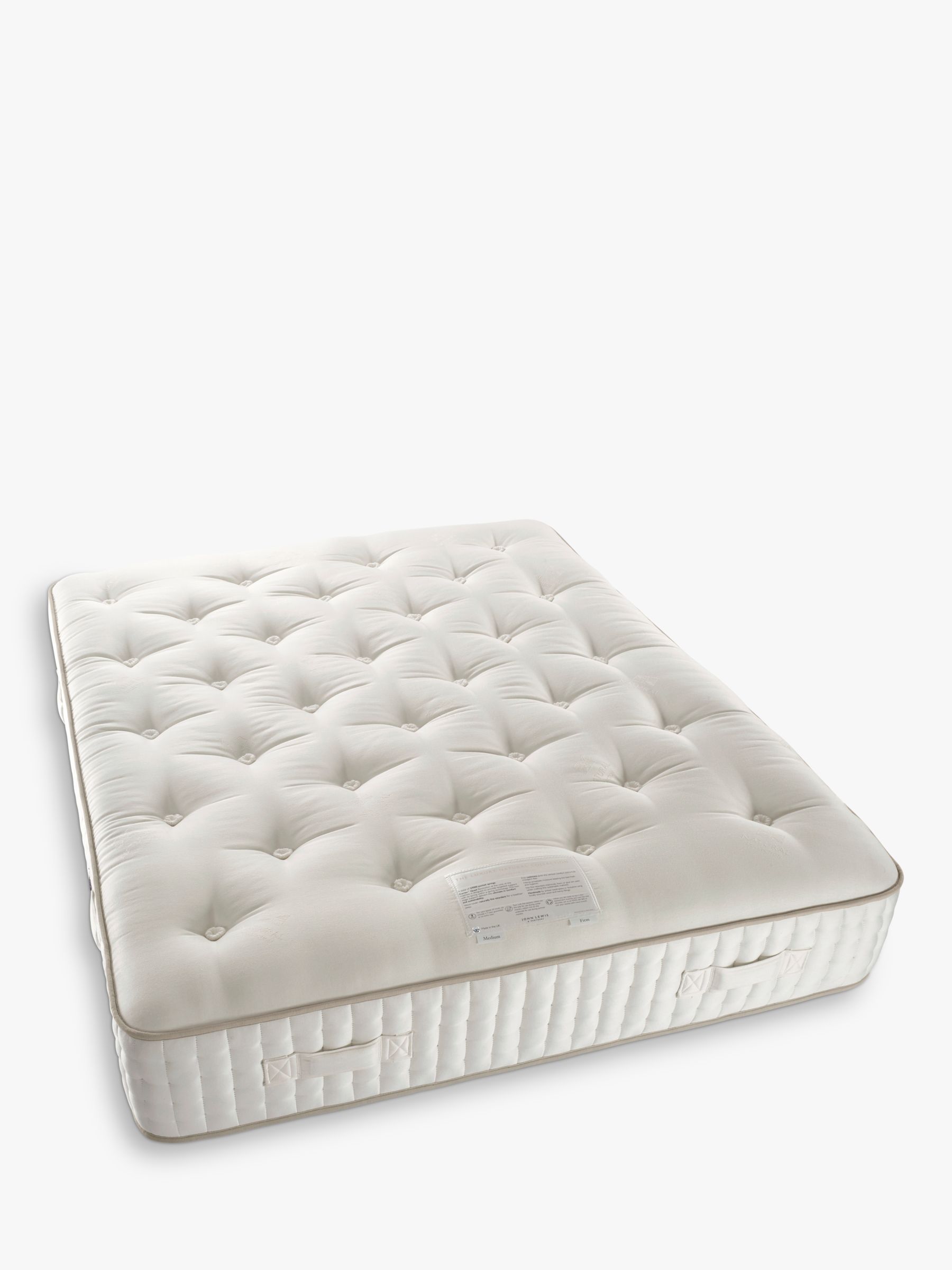Photo of John lewis luxury natural collection cashmere 27000 super king size firmer tension pocket spring mattress