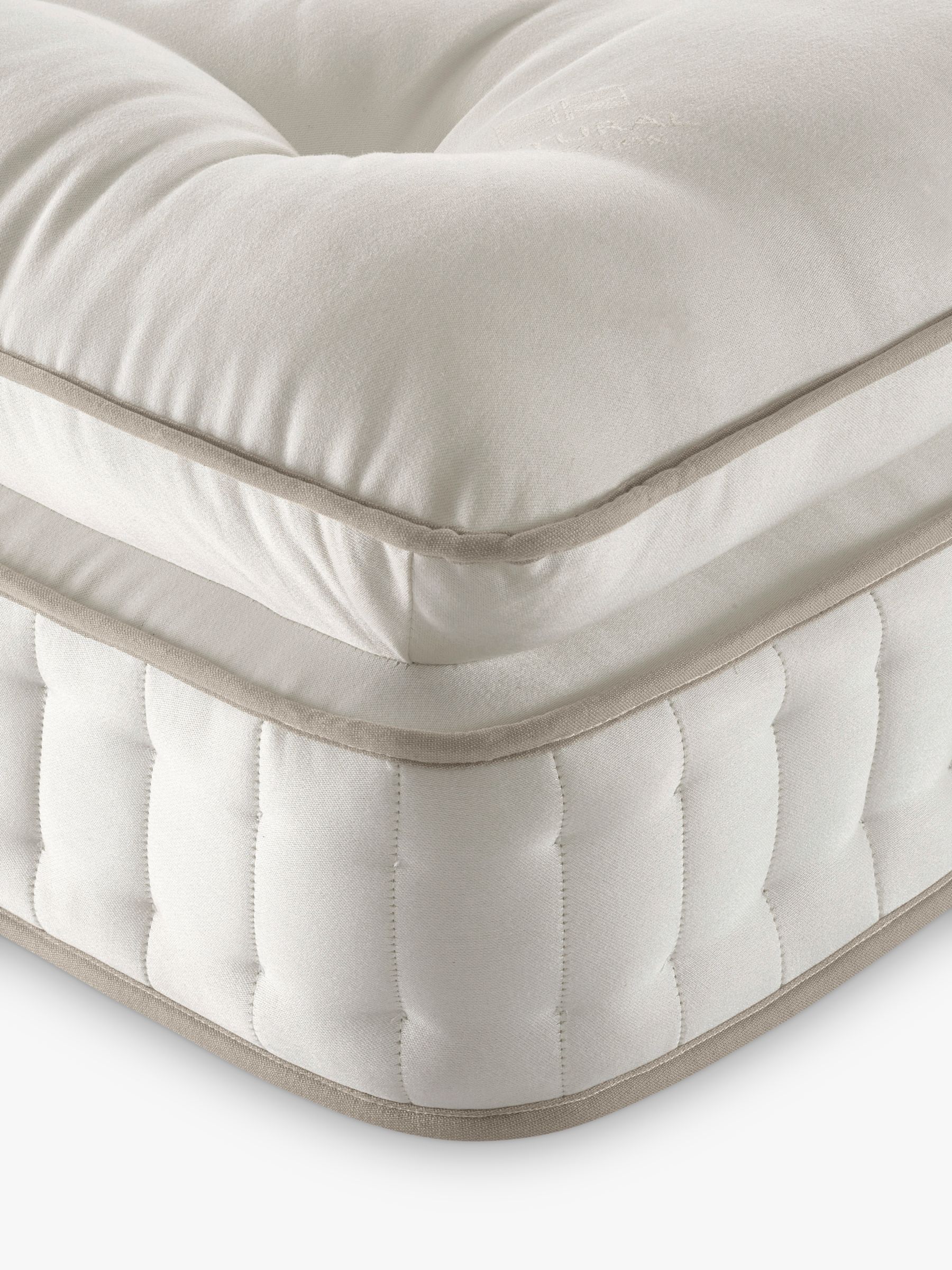 Photo of John lewis luxury natural collection egyptian cotton pillowtop 4250 king size firmer tension pocket spring zip link mattress