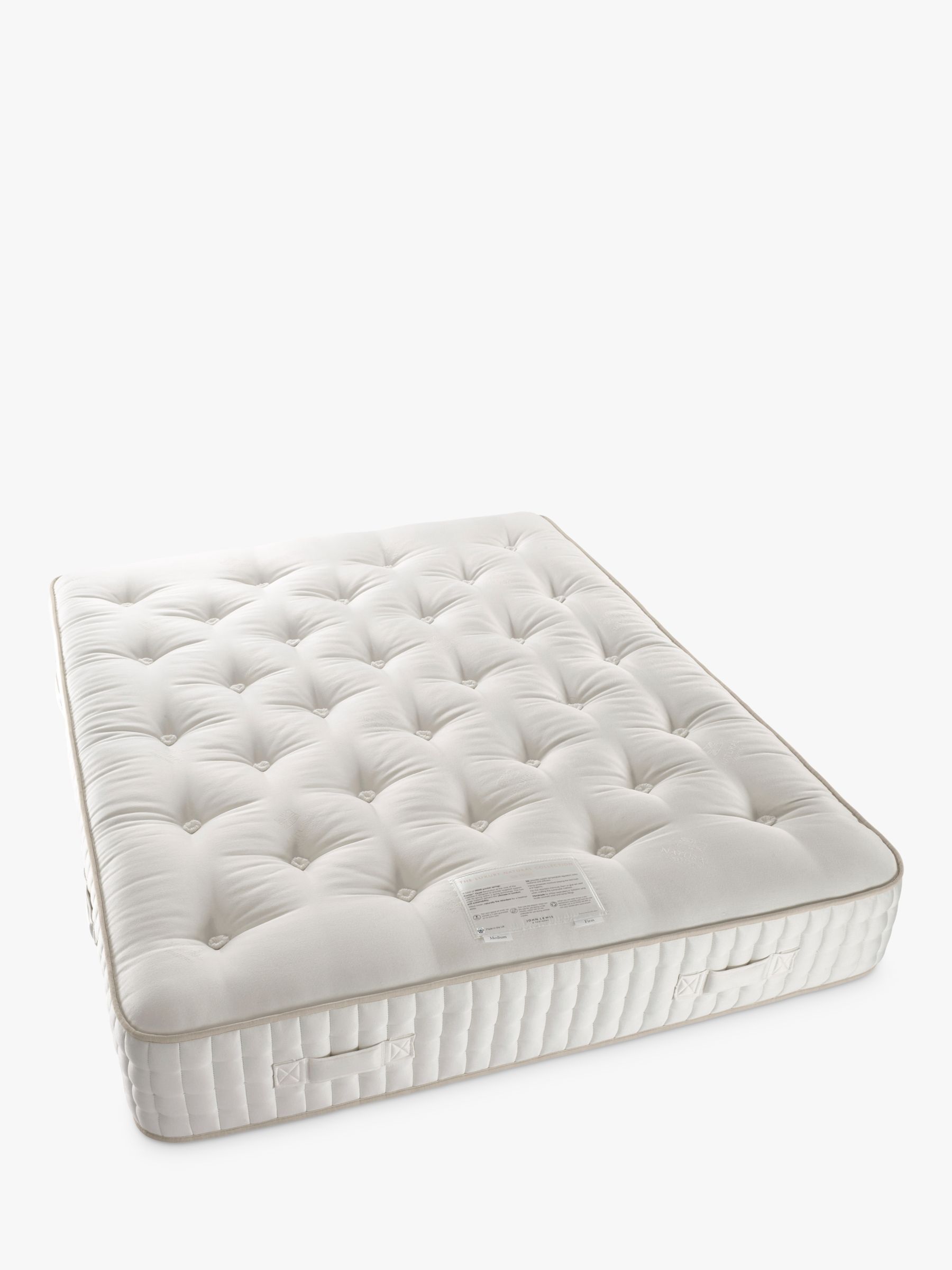 Photo of John lewis luxury natural collection silk 19000 double regular tension pocket spring mattress