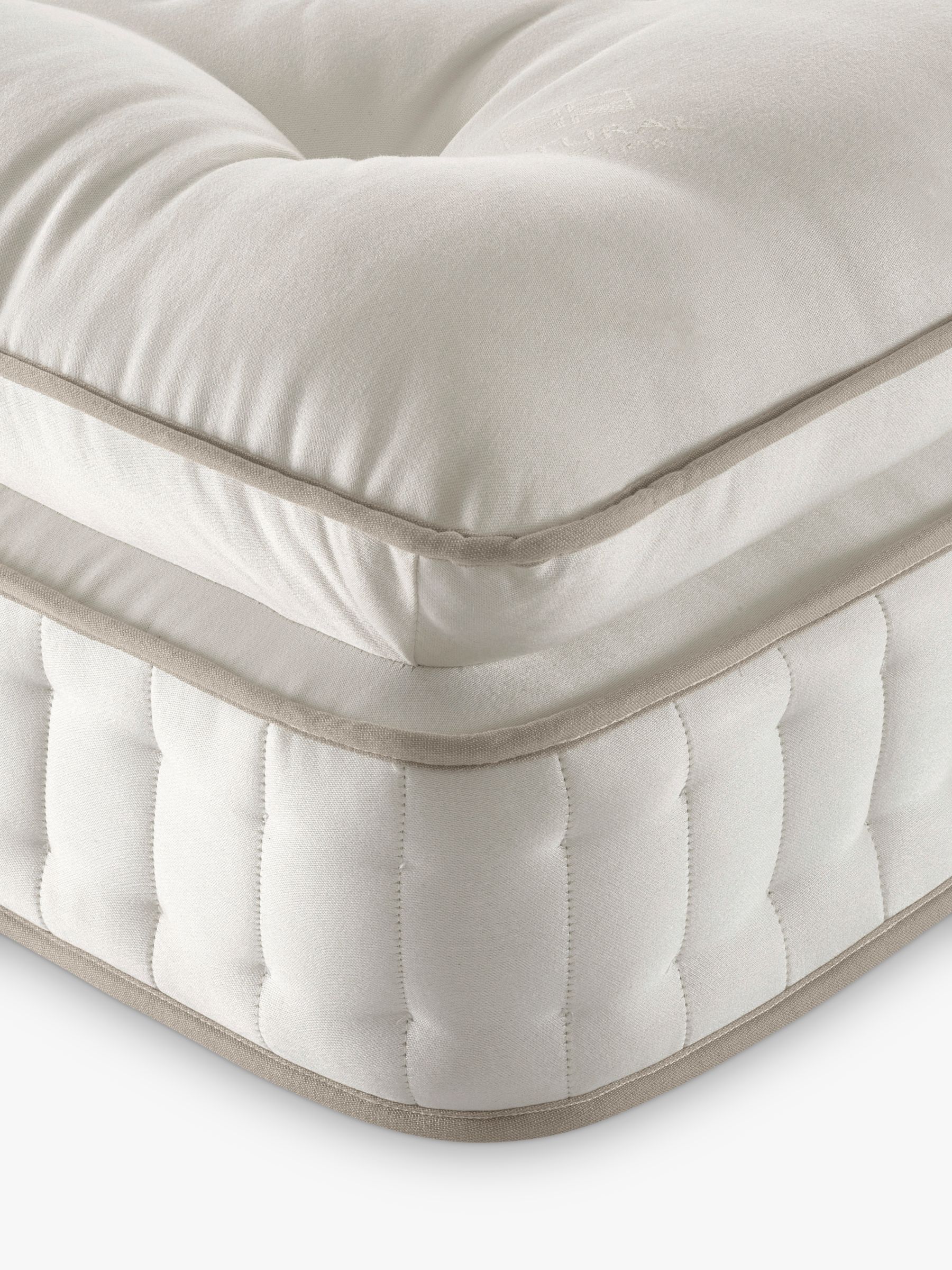 Photo of John lewis luxury natural collection egyptian cotton pillowtop 4250 king size regular tension pocket spring zip link mattress
