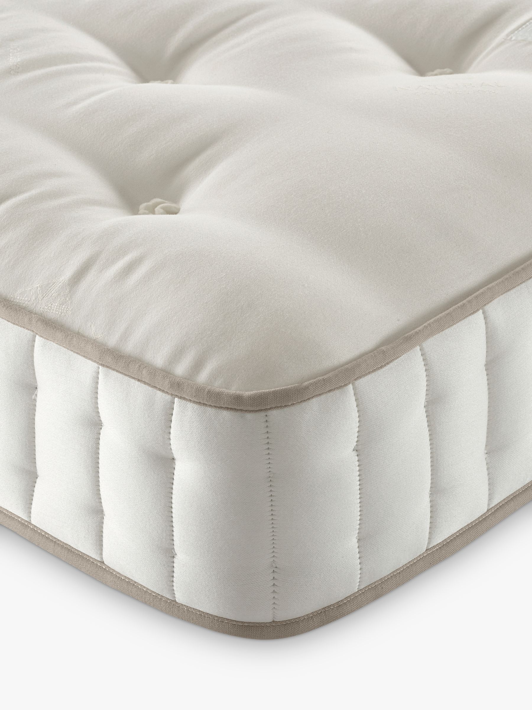 Photo of John lewis luxury natural collection linen 3250 super king size regular tension pocket spring zip link mattress