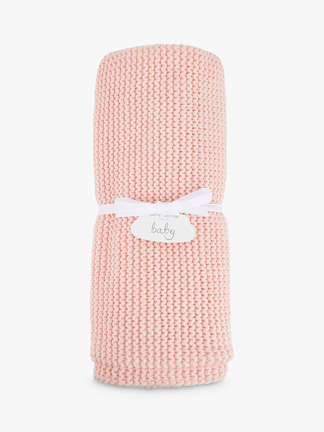 Katie Loxton Knitted Baby Blanket, Pink