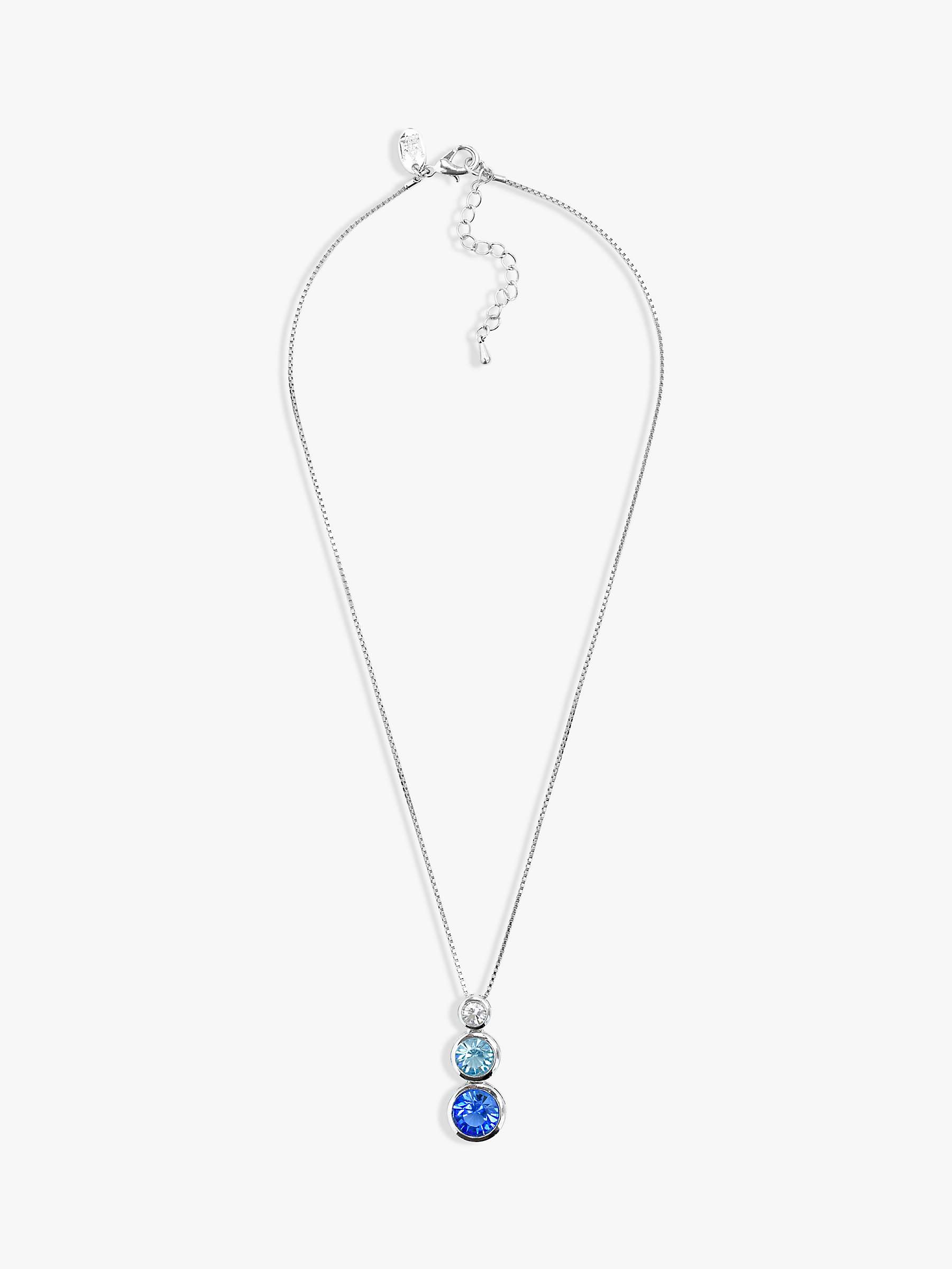 Buy Eclectica Vintage Rhodium Plated Swarovski Crystal Triple Drop Pendant Necklace, Dated Circa 1990s Online at johnlewis.com
