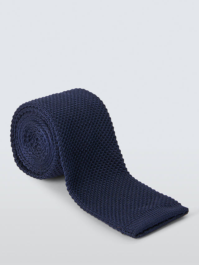 John Lewis Knitted Tie, Blue
