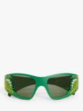 John Lewis Kids' Dinosaur Wrap Sunglasses, Green