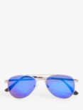 John Lewis & Partners Kids' Aviator Sunglasses, Blue