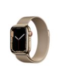 Apple Watch Series 7 GPS + Cellular, 41mm Gold Stainless Steel Case with Gold Milanese Loop