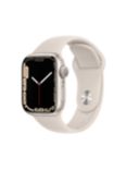 Apple Watch Series 7 GPS, 41mm Starlight Aluminium Case with Starlight Sport Band - Regular