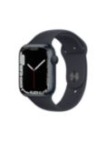 Apple Watch Series 7 GPS, 45mm Midnight Aluminium Case with Midnight Sport Band - Regular