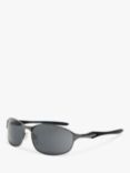 John Lewis & Partners Women's Sport Wrap Sunglasses, Gunmetal