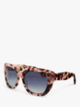 John Lewis & Partners Women's Cat's Eye Sunglasses, Tortoise/Pink