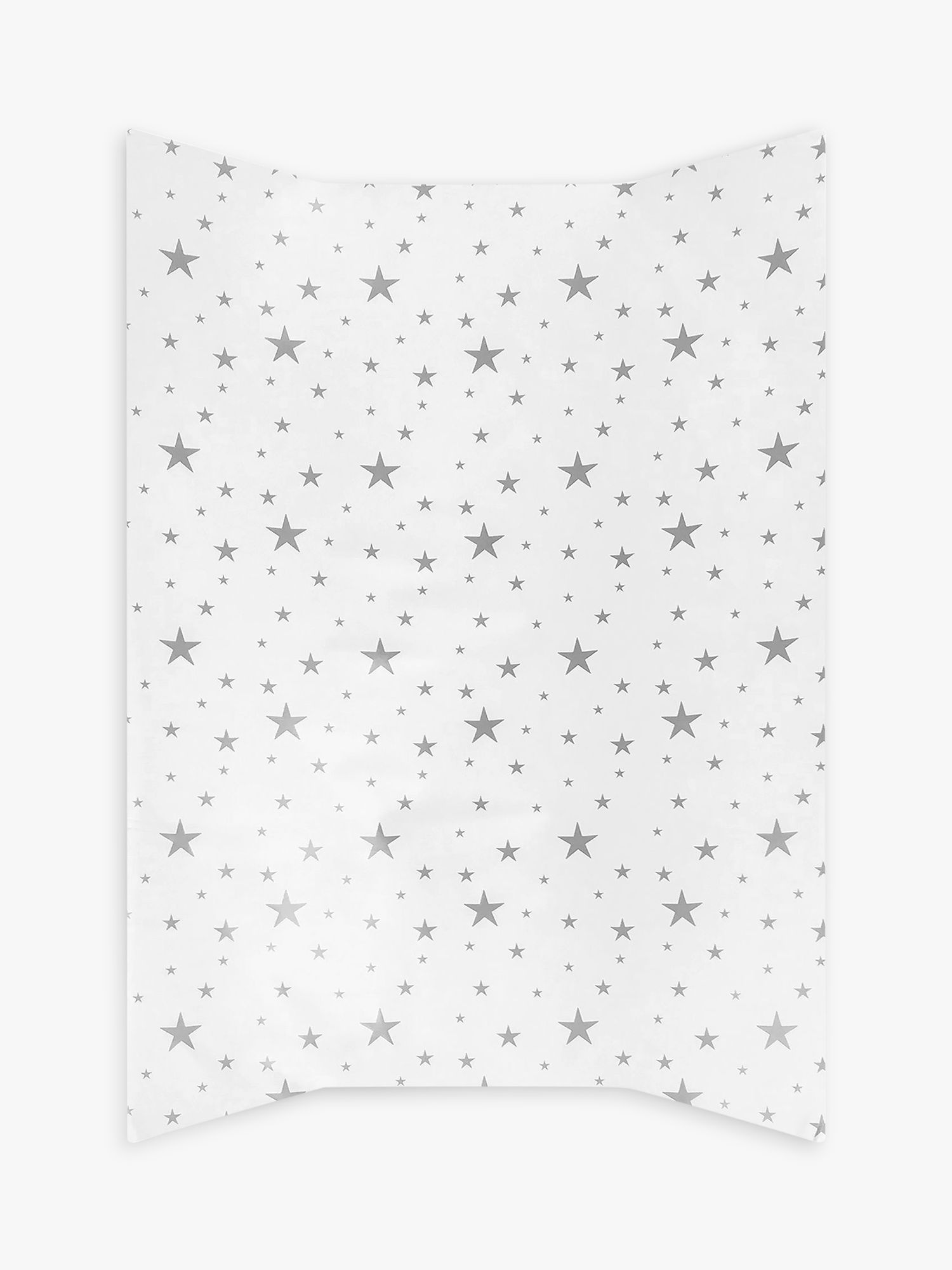 John Lewis Star Print Wedge Baby Changing Mat, Off White