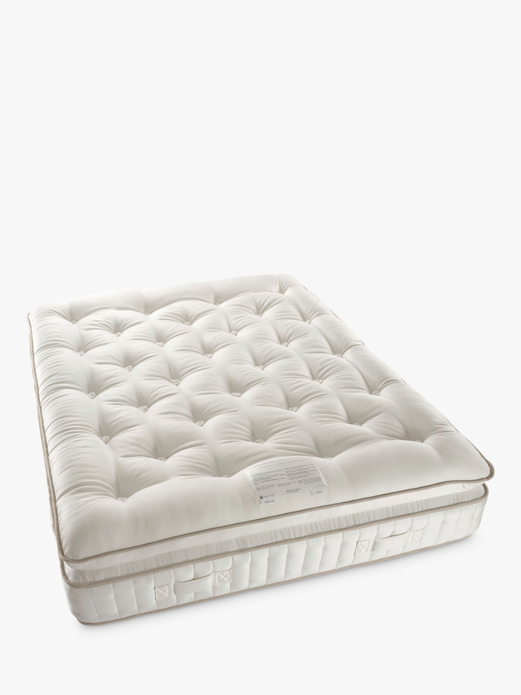 Photo of John lewis luxury natural collection mohair pillowtop 16000 double regular tension pocket spring mattress