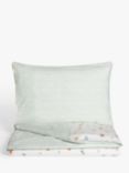 John Lewis Oh My Darling Bee Print Reversible Toddler Pure Cotton Duvet Cover and Pillowcase Set, Cotbed (120 x 140cm)