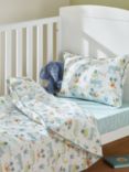 John Lewis Jungle Friends Print Toddler Pure Cotton Duvet Cover and Pillowcase Set, Cotbed (120 x 140cm)