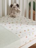 John Lewis Oh My Darling Bee Print Cotton Fitted Baby Sheet, Pack of 2, Cotbed (70 x 140cm)