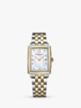 Raymond Weil 5925-STP-00995 Women's Toccata Diamond Date Bracelet Strap Watch, Silver/Gold